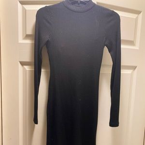 F21 Black Body Con Dress w/ Open Back